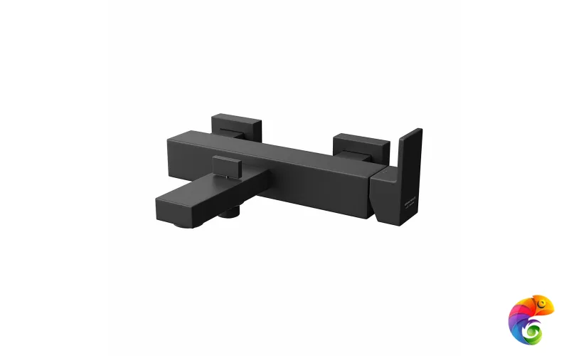 66440KM.01.093 Смеситель для ванны FUTURA настенный  дивертором ванна/душ, без лейки, матовый черный