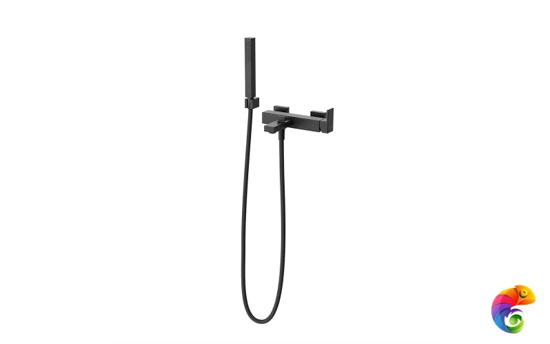 66440KM.01.093 Смеситель для ванны FUTURA настенный  дивертором ванна/душ, без лейки, матовый черный