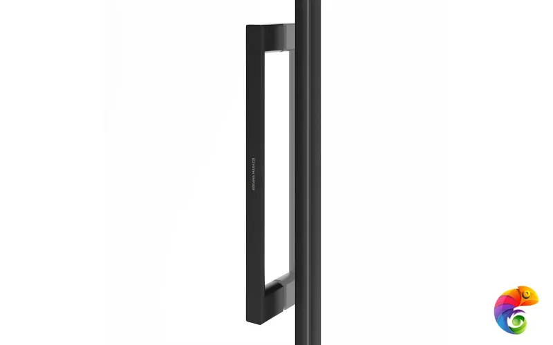 CT.140.1/2.SD.BLK.M Душевая дверь CRISTALLO, раздвижная с функцией soft close, 140х210, матовый черный, упаковка 1/2