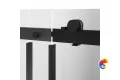 CT.140.1/2.SD.BLK.M Душевая дверь CRISTALLO, раздвижная с функцией soft close, 140х210, матовый черный, упаковка 1/2