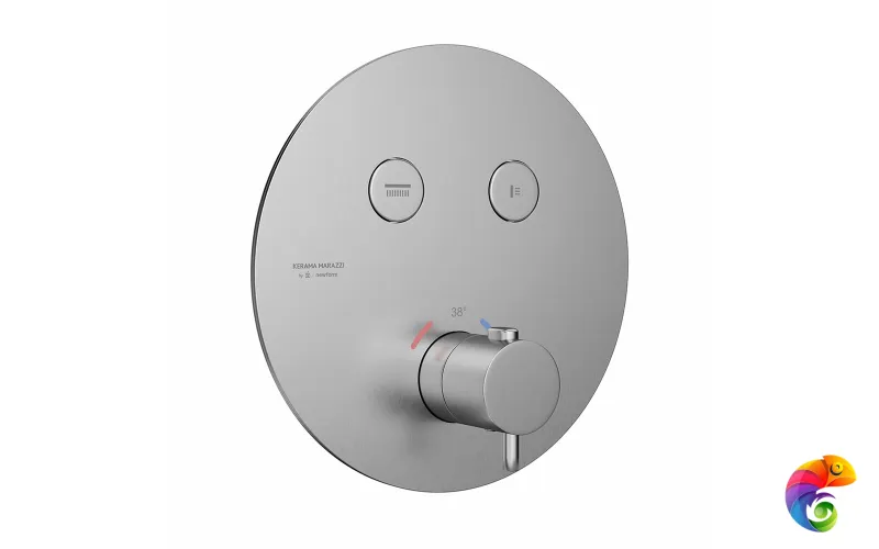 70426EXKM.50.050 Встраиваемый термостатический кнопочный смеситель для душа ETERNA на 2 пот. нержавеющая сталь