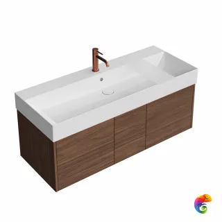 GR.120.3/SNUT Тумба GRANDE подвесная 120, 3 ящика, структурированный орех