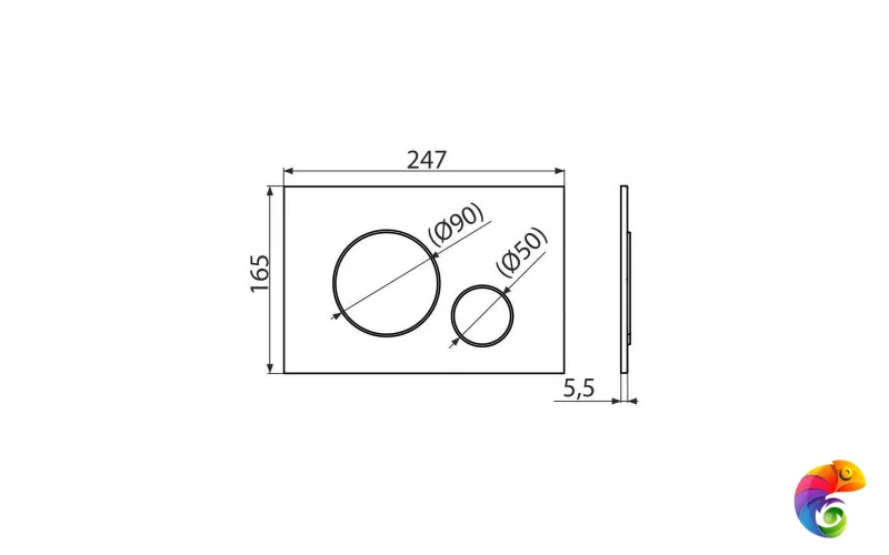 FPR.A.WHT Кнопка управления для скрытых систем инсталляции, белый-глянец (круглая)