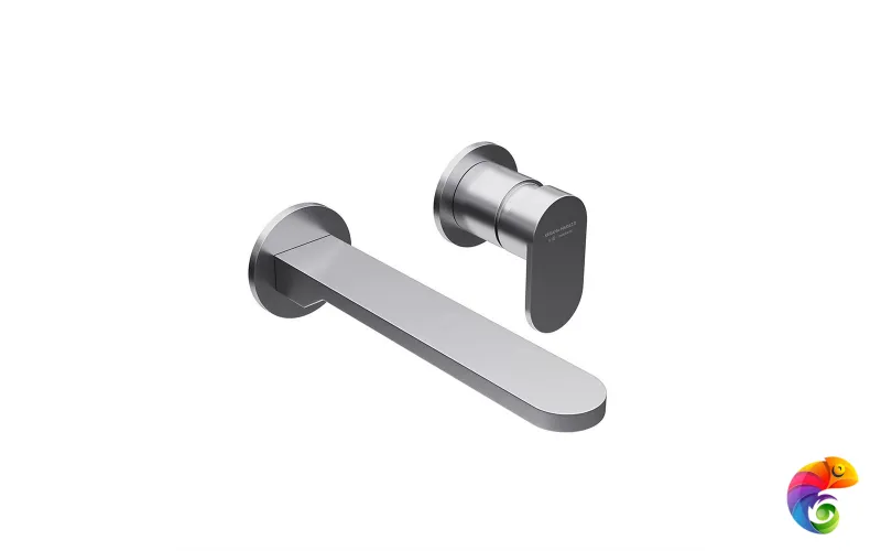 28050KM.50.050 Смеситель для раковины SIARA настенный, с внутренней частью, нержавеющая сталь