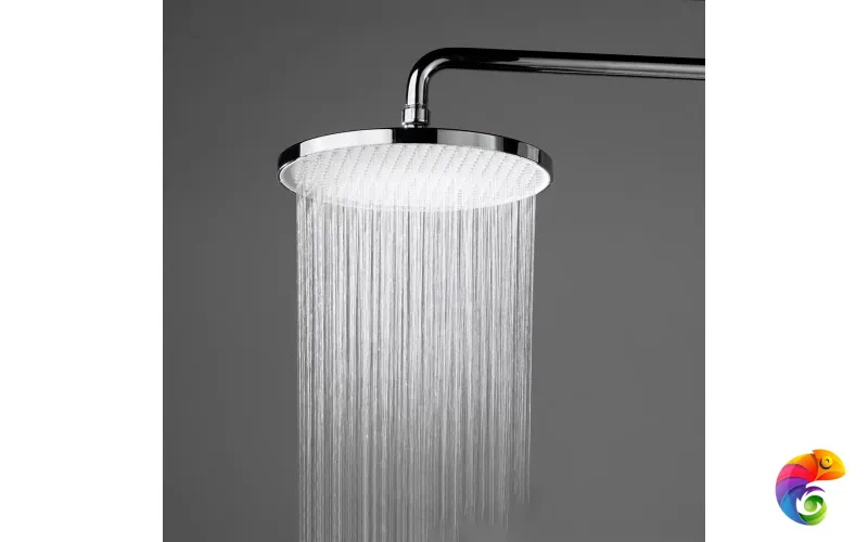 FO.301.KM.CR Душевая колонна FONTE на 3 потока с фикс.изливом с термостатическим смесителем, хром