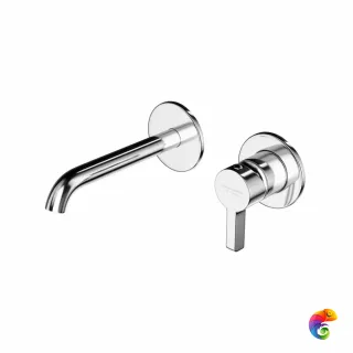 71028KM.21.018 Смеситель для раковины LINEA однорычажный, настенный c внутр.частью, хром