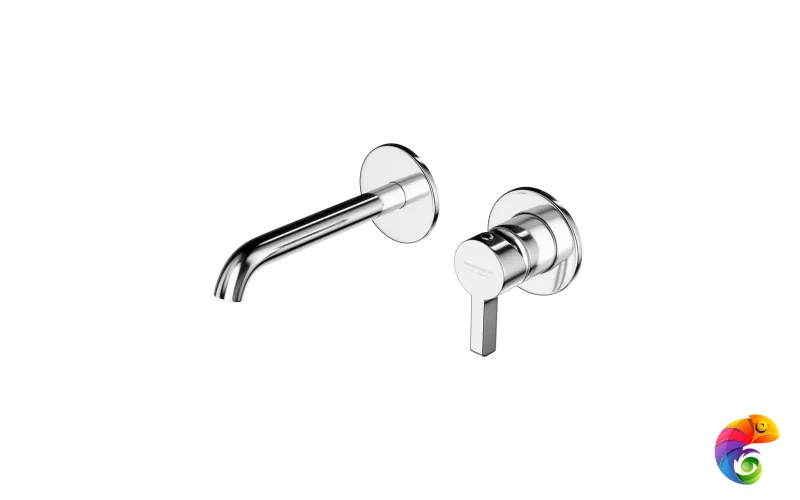 71028KM.21.018 Смеситель для раковины Linea/Линеа/Линеа однорычажный, настенный c внутр.частью, хром