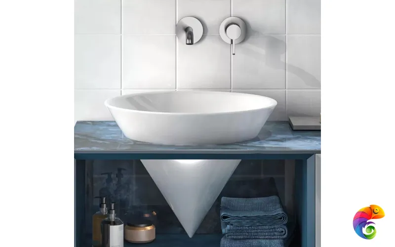 71028KM.21.018 Смеситель для раковины Linea/Линеа/Линеа однорычажный, настенный c внутр.частью, хром