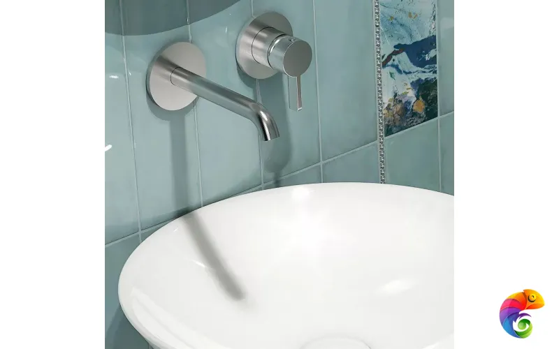 71028KM.21.018 Смеситель для раковины Linea/Линеа/Линеа однорычажный, настенный c внутр.частью, хром