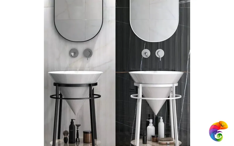 71028KM.21.018 Смеситель для раковины Linea/Линеа/Линеа однорычажный, настенный c внутр.частью, хром