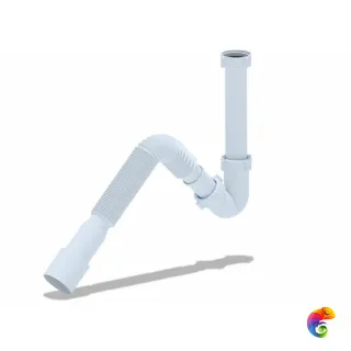 SIF.KM.WHT Сифон для раковины заниженный, белый