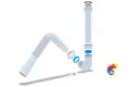SIF.KM.WHT Сифон для раковины заниженный, белый