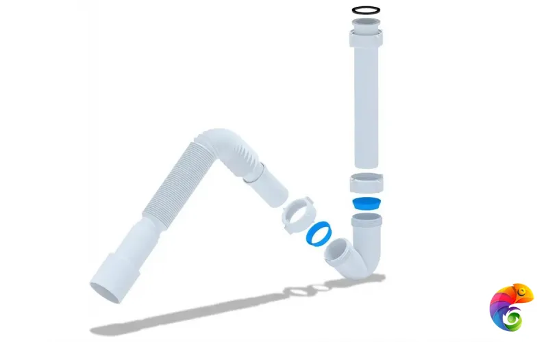 SIF.KM.WHT Сифон для раковины заниженный, белый