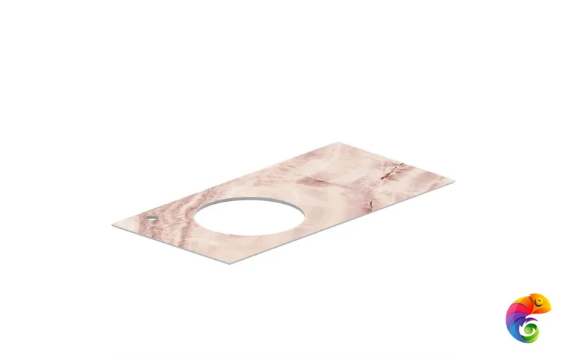 CO2.VT278\97 Спец. изделие декоративное CONO Onice розовый с отверстием под смеситель