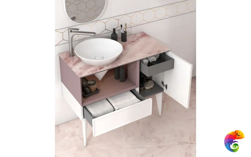 CO2.VT278\97 Спец. изделие декоративное CONO Onice розовый с отверстием под смеситель