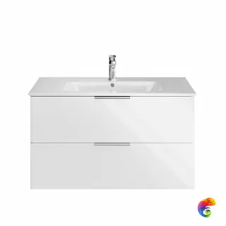 PI.F.95\WHT Тумба PIANO Forte подвесная 95 см, 2 ящика, белый глянцевый