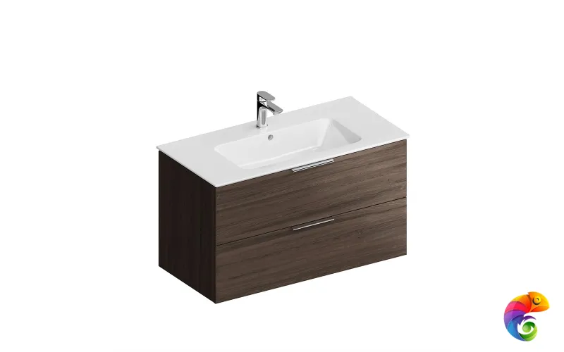 PI.F.95\OLM Тумба PIANO Forte подвесная 95 см, 2 ящика, дымчатый вяз