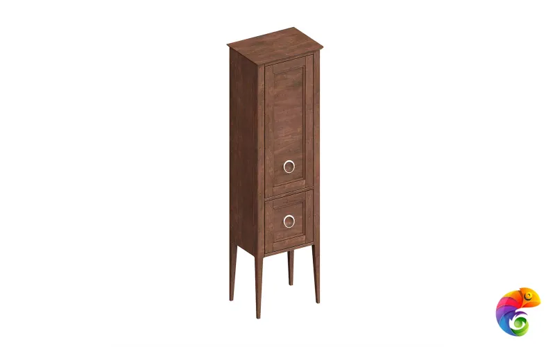 PL.CN.175\NUT.M Пенал PLAZA Classic NEO напольный 175, орех матовый