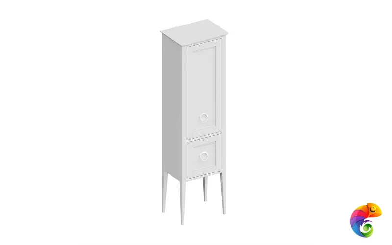 PL.CN.175\WHT.M Пенал PLAZA Classic NEO напольный 175, белый матовый