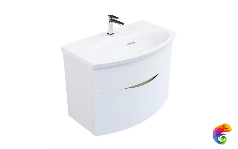 RV.80\WHT.M Тумба RIVA 80 см, белая матовая