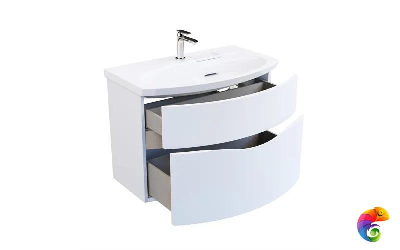 RV.80\WHT.M Тумба RIVA 80 см, белая матовая