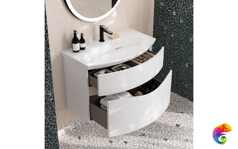 RV.80\WHT.M Тумба RIVA 80 см, белая матовая