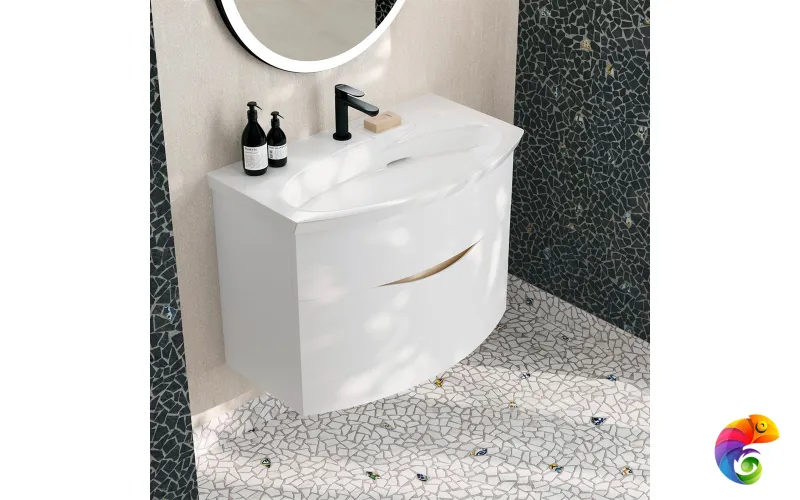 RV.80\WHT.M Тумба RIVA 80 см, белая матовая