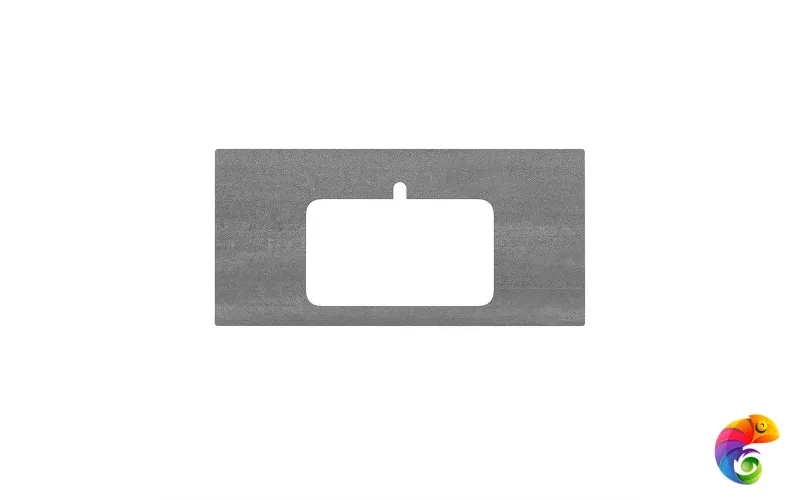 PL2.DD500600R\100 Спец. изделие для раковин, встраиваемых сверху, 100 см Про Дабл антрацит