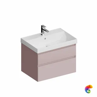 CUB.70.2/MAL Тумба CUBO подвесная с ящиками 70, мальва матовая