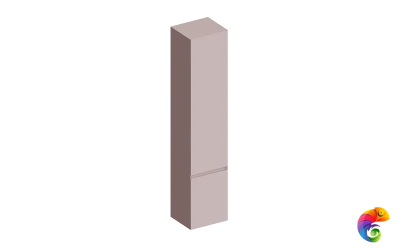 CUB.165Lh/MAL Пенал CUBO подвесной левый 165, мальва матовый