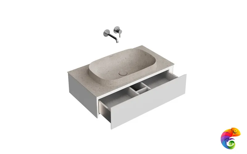 MA.90.1/MGR.M Тумба MAGICA подвесная 90, 1 ящик, утренний серый матовый