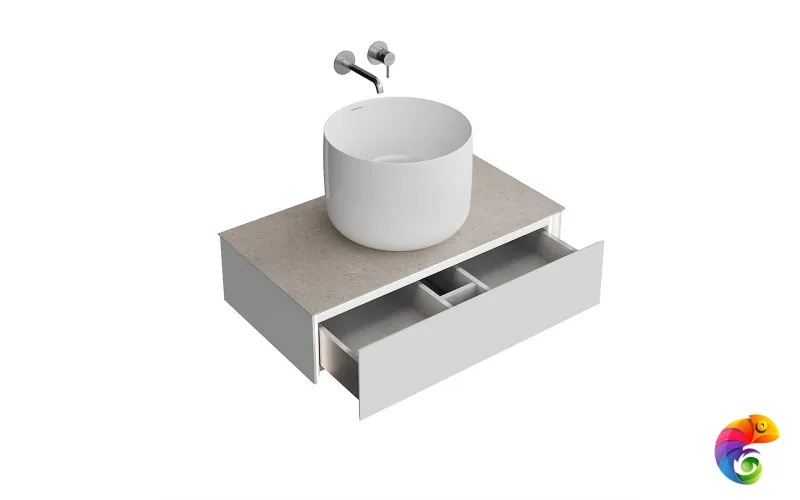 MA.90.1/MGR.M Тумба MAGICA подвесная 90, 1 ящик, утренний серый матовый