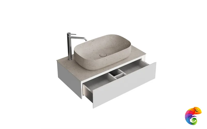 MA.90.1/MGR.M Тумба MAGICA подвесная 90, 1 ящик, утренний серый матовый