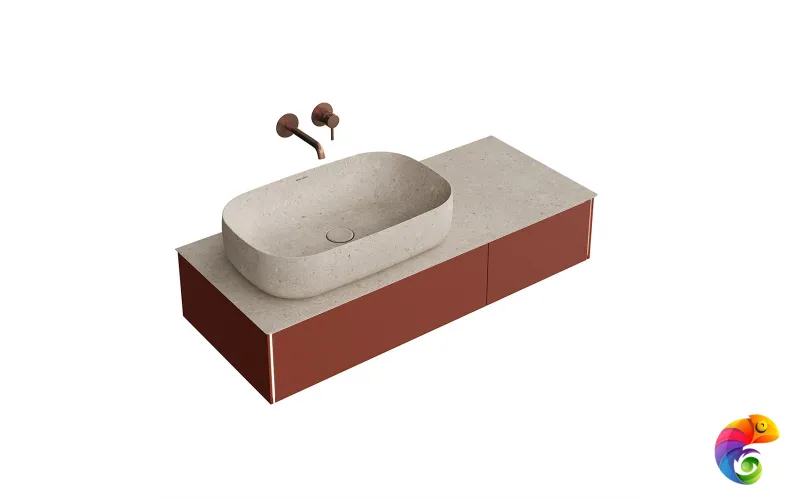 MA.120.2/VR.M Тумба MAGICA подвесная 120, 2 ящика, венецианский красный матовый