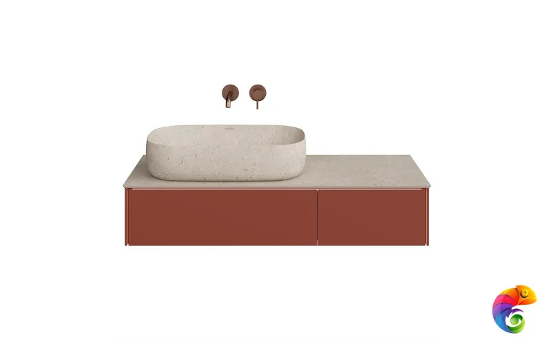 MA.120.2/VR.M Тумба MAGICA подвесная 120, 2 ящика, венецианский красный матовый