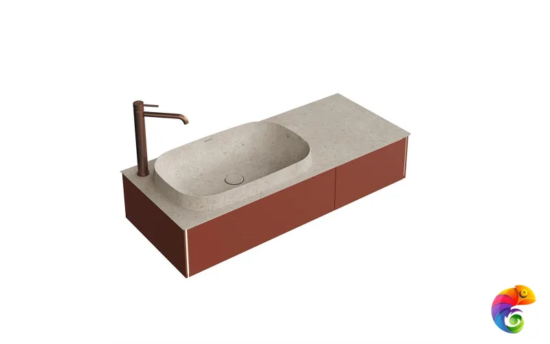 MA.120.2/VR.M Тумба MAGICA подвесная 120, 2 ящика, венецианский красный матовый