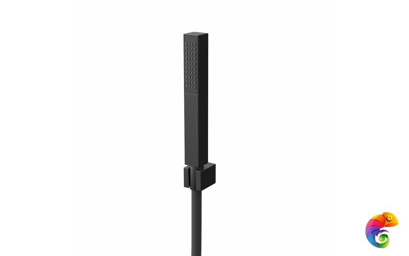 858KM.01.093 Ручной душ FUTURA с держателем для лейки и  шлангом, без выхода для подачи воды, матовый черный