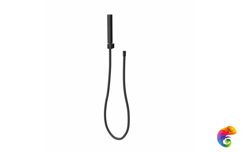 858KM.01.093 Ручной душ FUTURA с держателем для лейки и  шлангом, без выхода для подачи воды, матовый черный