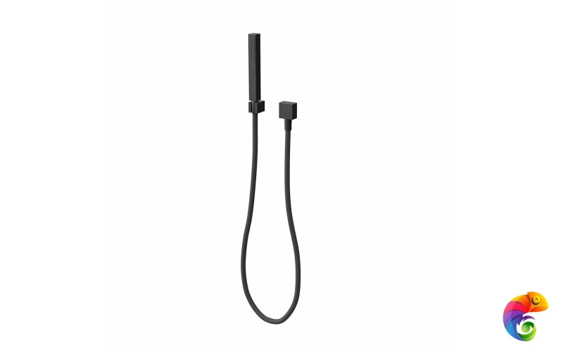 858KM.01.093 Ручной душ FUTURA с держателем для лейки и  шлангом, без выхода для подачи воды, матовый черный