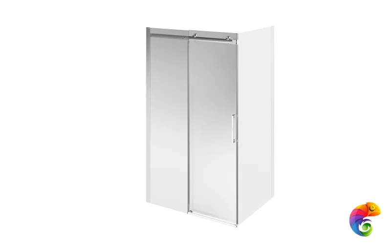 CT.120.SD.BN Душевая дверь CRISTALLO, раздвижная с функцией soft close, 120х210, брашированный никель