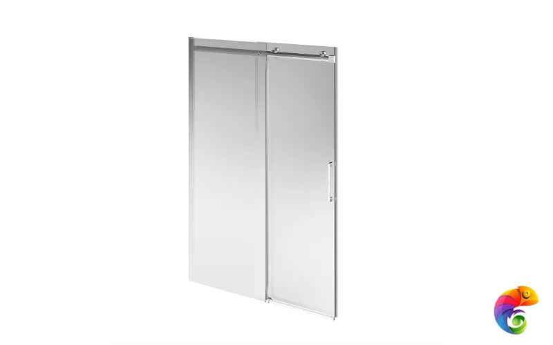 CT.140.1/2.SD.BN Душевая дверь CRISTALLO, раздвижная с функцией soft close, 140х210, брашированный никель, уп-ка 1/2