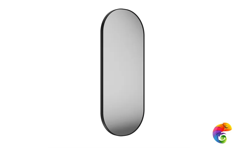 CO.mi.P.42/BLK Зеркало CONO овальное 42, черное матовое