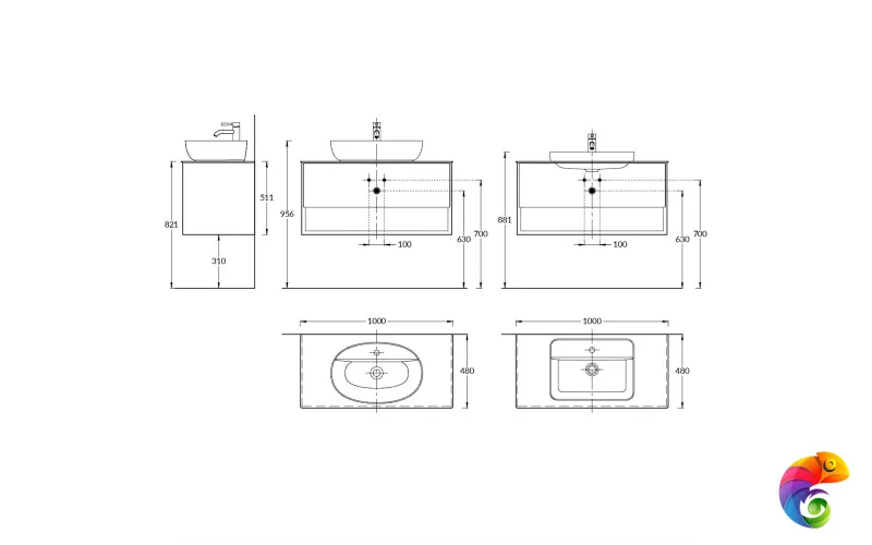 PLB.M.100.1/WHT.V Тумба PLAZA Modern подвесная 100 1 ящик + полка, белая глянцевая