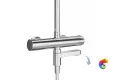 FO.302.KM.CR Душевая колонна FONTE на 3 потока с пов.изливом с термостатическим смесителем, хром