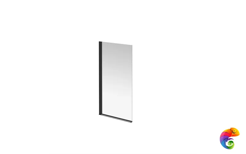 VE.80.BSD.BLK.M Шторка на ванну VETRO, раздвижная, распашная 80х150, матовый черный