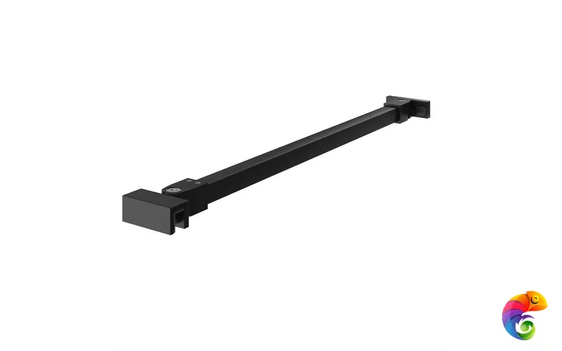 VE.FB250.BSD.BLK.M Фиксатор для стеклянной шторки VETRO, 25 см, матовый черный