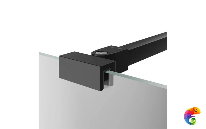 VE.FB250.BSD.BLK.M Фиксатор для стеклянной шторки VETRO, 25 см, матовый черный