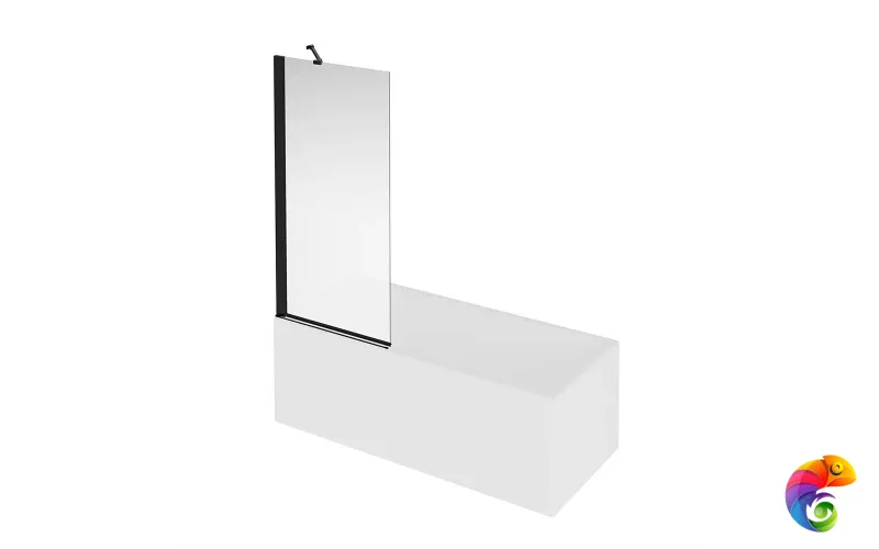 VE.FB250.BSD.BLK.M Фиксатор для стеклянной шторки VETRO, 25 см, матовый черный