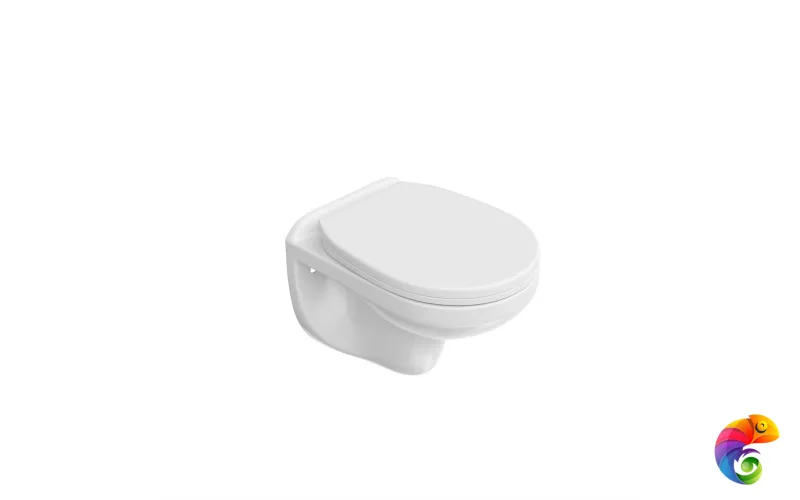 KPRO.wc.02 Унитаз KPRO подвесной безободковый с крепежом и сиденьем, белый глянцевый