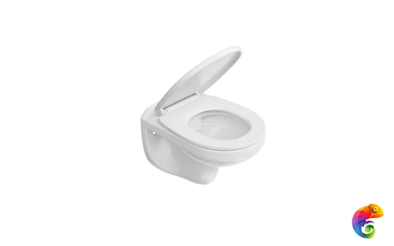 KPRO.wc.02 Унитаз KPRO подвесной безободковый с крепежом и сиденьем, белый глянцевый